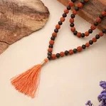 Japa Rudraksha And Black Beads Mala