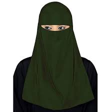 Plain Face Mask Islamic Hijab For Women