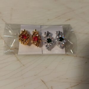 Women Earring Pack Of 2 Red And Blue