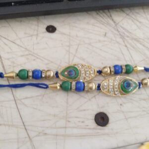Blue And Golden Colour Rakhi Pack Of 2