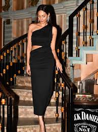 Color Captain Black Regular Fit Dress For Women Size S