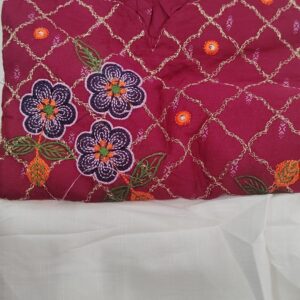 Kurti Plazo For Women Colour Maroon And White Size Xxl