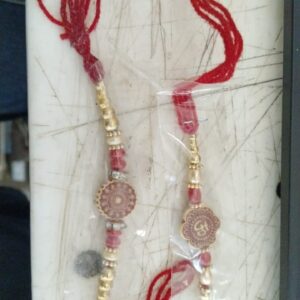 Red Colour Fancy Rakhi Pack Of 2