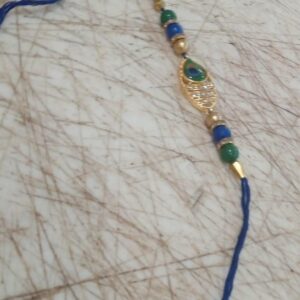 Blue And Golden Colour Rakhi