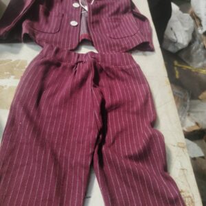 Hopscotch Boys Burgundy Stripe Print Blazer And Pant Size 3Y