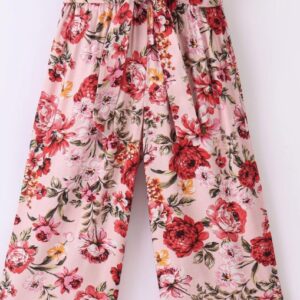 Crayon Flakes Floral Printed Belted Palazzo Size 3 To 4 Yrs