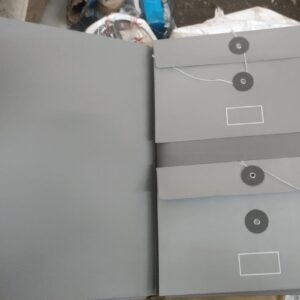 Grey Leather Folder With Notepad For Document