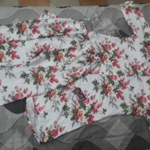 Multicolor Flower Printed Kurta Set For Women Size L
