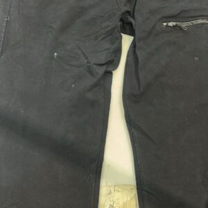 Editlook MenS Slim Slit Cut Distressed Black Jeans Size Xl