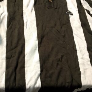 Rock It Men Green Stripe Collar Half Sleeve T Shirt Size M