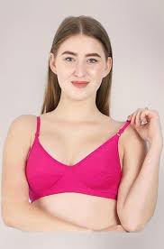 Pink Colour Cotton Bra For Women Size 34
