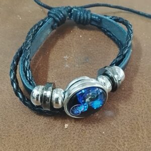 Vintage Zodiac Constellation Bracelets Black Leather