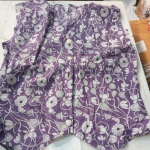 Sifar Purple Printed Crop Top For Women Size L