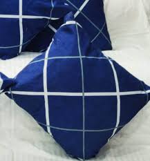 Cotton Super Soft Cushion Blue And White Colour