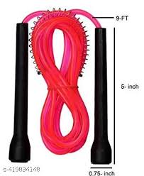 Lightweight Skip Rope For Fitness Black Red Pack Of 2