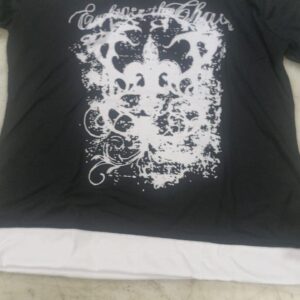 Women Top White Black Colour Size M