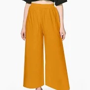 Women Palazzo Yellow Colour Size Xl