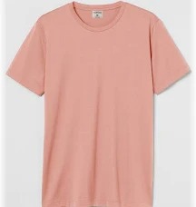 Men T Shirt Dusty Pink Color Size L