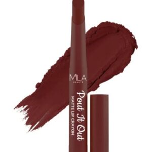 Mila Beaute Creamy & Matte Finish Pout It Out Lip Crayon Lady Marian 1Point25Gm