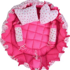 The Kidstore Cotton Baby Bed Size Bedding Set Color Pink
