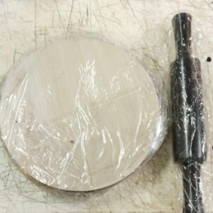Wooden White Chakla And Black Belan
