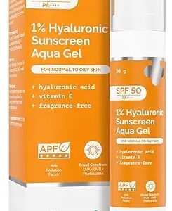 The Derma Co 1 Hyaluronic Sunscreen Aqua Gel Spf 50 Ultra Lightweight Texture 50G