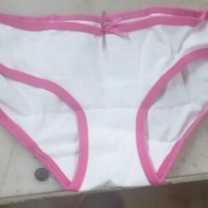 Kids Girls Printed Panty Size 4 To 5 Years White And Pink