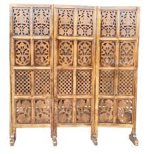 Art Wooden Room Divider Stylish Living Bedroom Hallway Studio 5 Fit Mdf Warm Brown Color 3 Panel