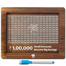 Storio Wooden Money Bank With 100000 Savings Money Box