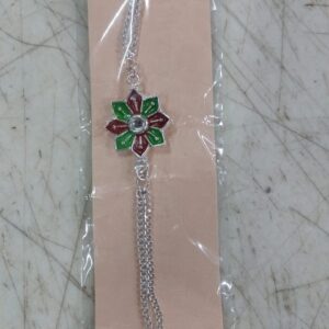 Bharat Silver Plated Beautiful Bracelet Rakhi for Men