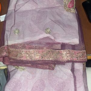 Name Womens Lavender Pink Tissue Silk Net Saree With Real Mirror Work Net Quantity N Single Sizes