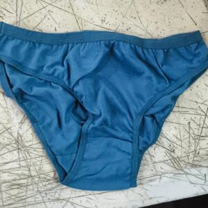 Women Daily Wear Mid Rise Plain Sky Blue Panty M