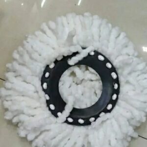 White Microfiber Replacement Mop Head Spin Mop Head Replacement Microfiber Refill 360 Round Shape Standard