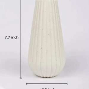 Snapshopee Premium Decorative Muskmelon Design Vases Pot Gamla Plastic Vase White