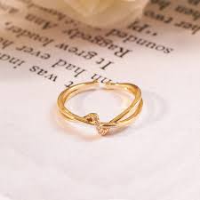 Twinkling Chunky Rings Daily Use Golden Ring