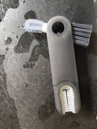 Spinfluence 3 In 1 Multifunctional Bottle Cleaning Brush Long Bottle Brush Used Windows Groove Lid Straw Black Colour