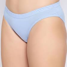 Clovia Mid Waist Hipster Panty In Sky Blue With Inner Elastic 34B