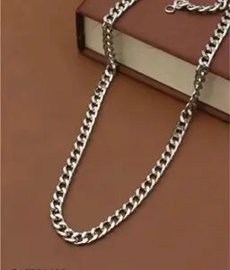 Silver Plated Chain With SHook Closure Elegant Silver Jewelry Accessory