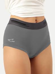 Women Boxer Brief Smoke Grey Underwear L