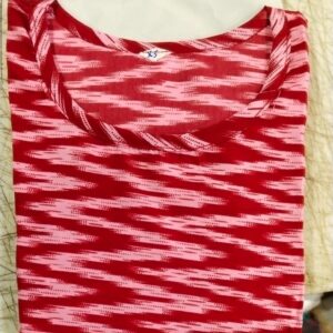 Women Red Printed Colour Long Kurti Size Xs