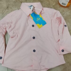 Fitout Kids Stylish Solid Cotton Spread Full Sleeves Fit Shirt Navy Color Size 6 To 12 Months
