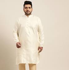 Men For Long Kurta Colour Cream Size Xs
