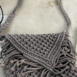Women Macrame Knit Sling Bag