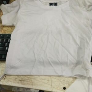 Girls Plain White Colour Top Size S