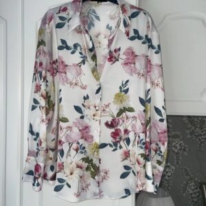 Zara Woman Blue Long Cuff Sleeves Size M