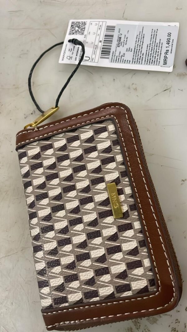 Mango Women Brand Logo Printed Two Fold Wallet