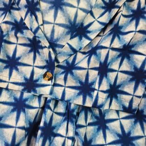Women Blue Print Top Set Size M