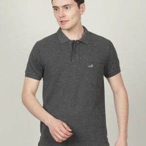 Polo Men Ash Grey Collar Without Pocket T Shirt Size 2Xl