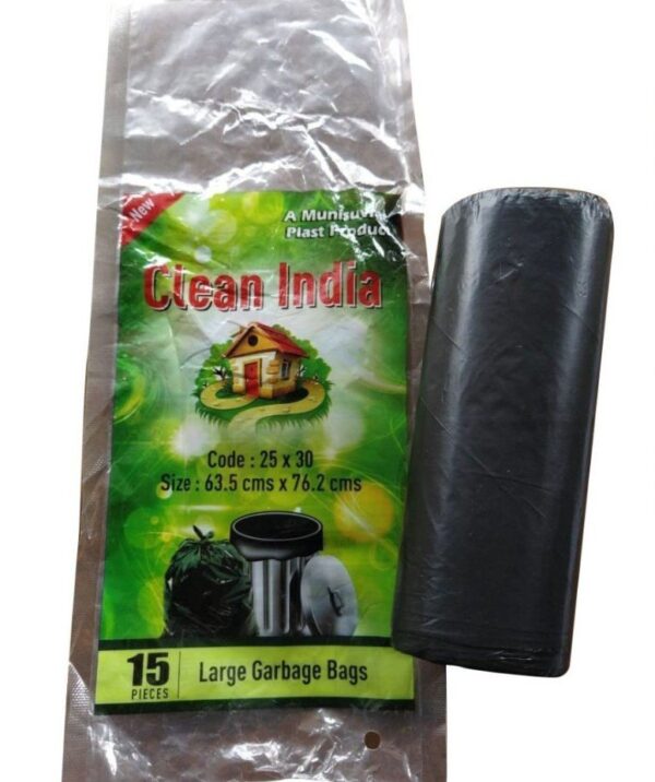 Green India Large Garbage Bag Size 25 X 30 15 Pcs