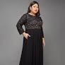 Miss Chase Flare Maxi Black Dress Size 3Xl